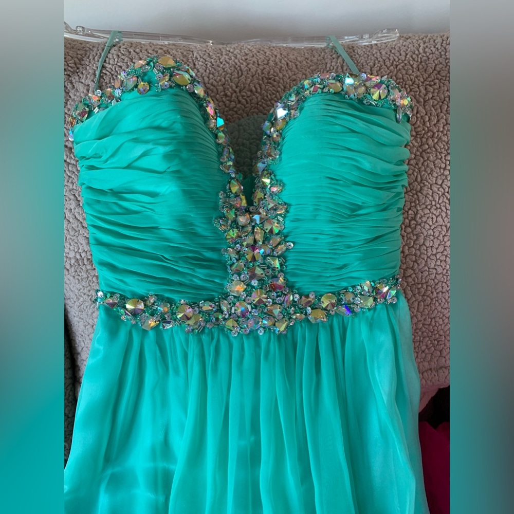 TEAL PROM DRESS